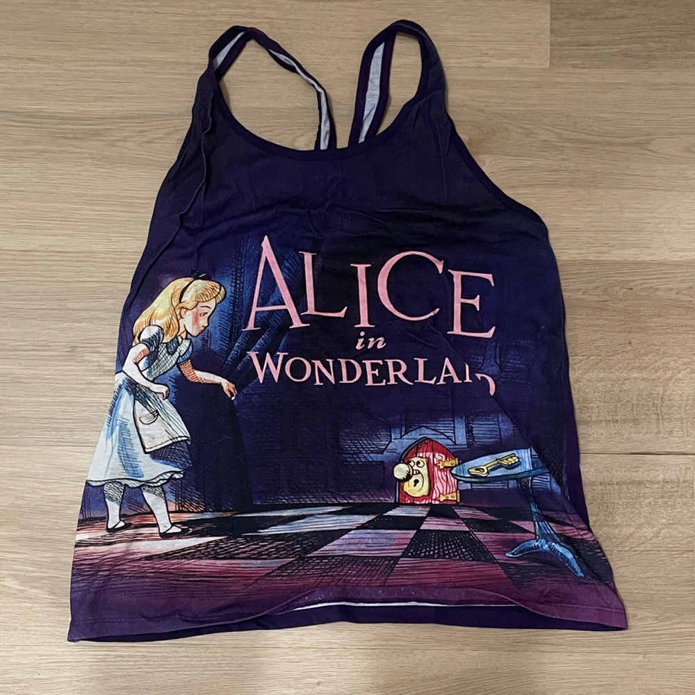 Disney Purple Alice in Wonderland Women's Tank Top